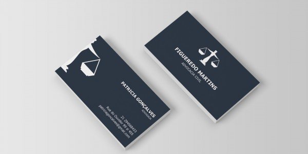 Modelo 11 de cartão de visitas para advogado