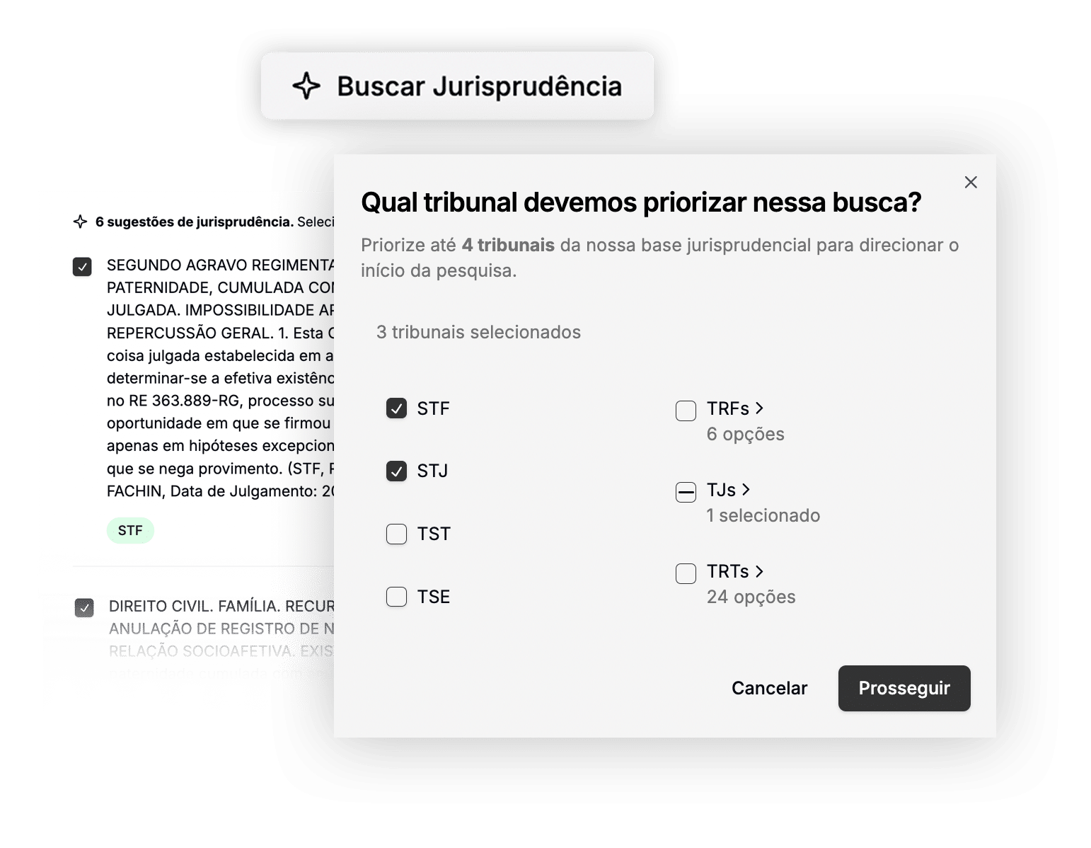 Jurisprudências reais para seu caso concreto Jurisprudências reais para seu caso concreto
