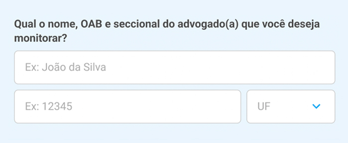Cadastro de nome em Publicações