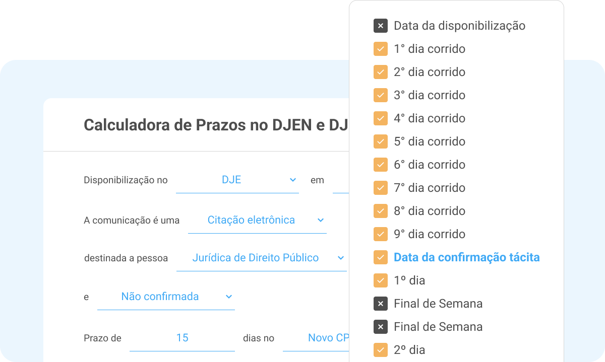 Calculadora de Prazos no DJEN/DJE