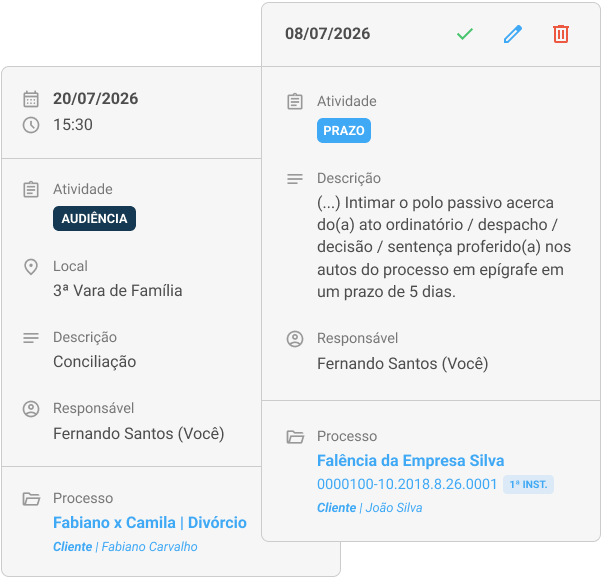 Gestão de prazos e audiências em equipe na Legalcloud Gestão de prazos e audiências em equipe na Legalcloud